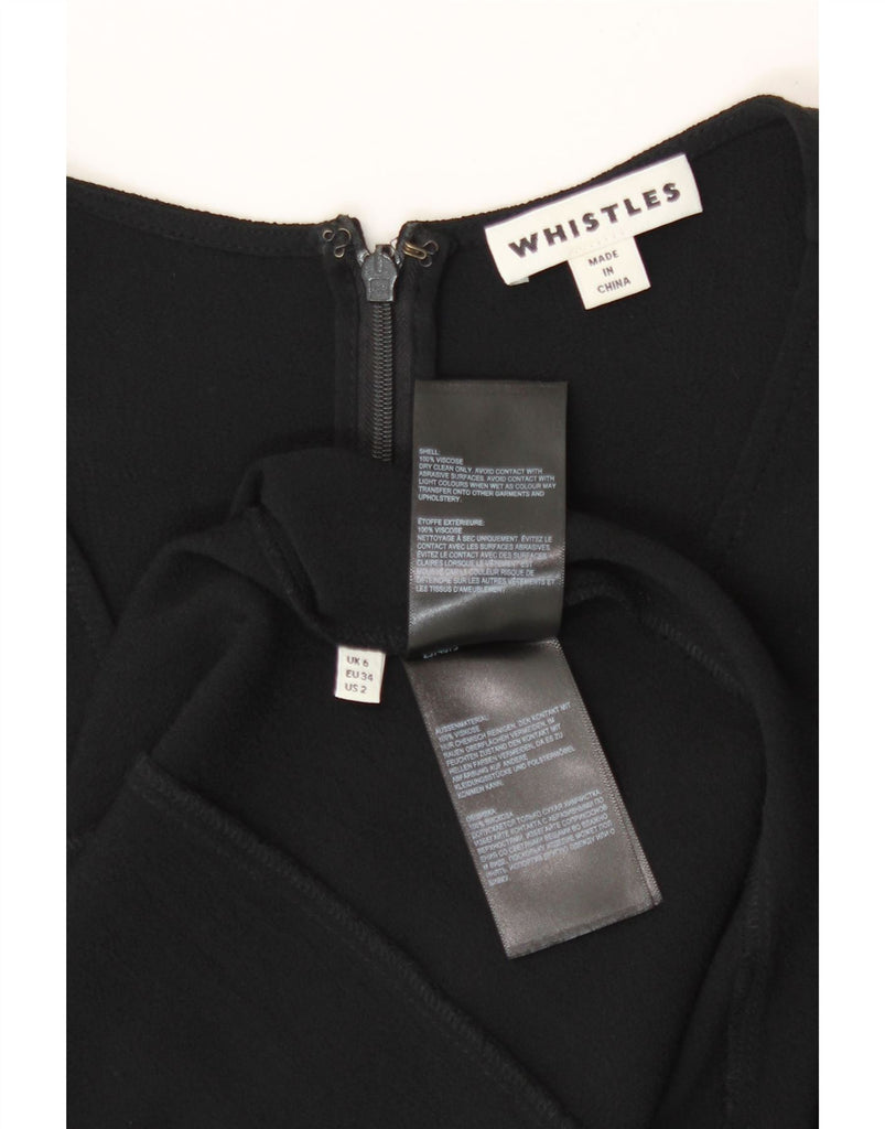 WHISTLES Womens Maxi Dress UK 6 XS Black Viscose Vintage Whistles and Second-Hand Whistles from Messina Hembry 