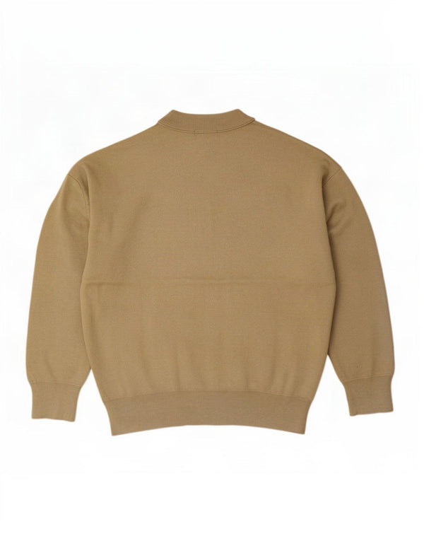 Zara Mens Crew Neck Jumper Sweater Large Khaki