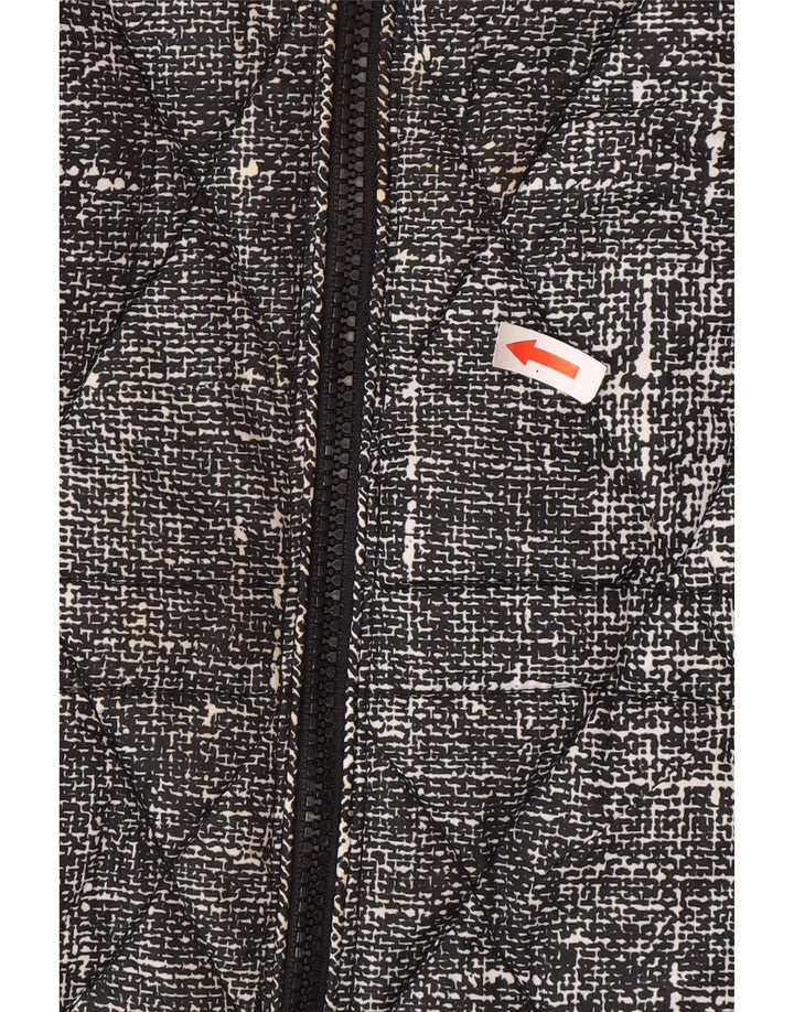 Marks & Spencer Womens Quilted Jacket UK 20 2XL Black Flecked Polyester