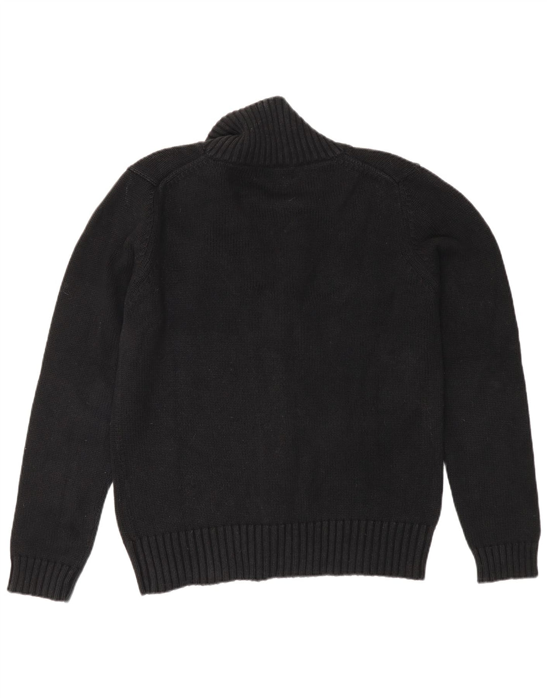 Zara Mens Cardigan Sweater Medium Black Cotton Classic