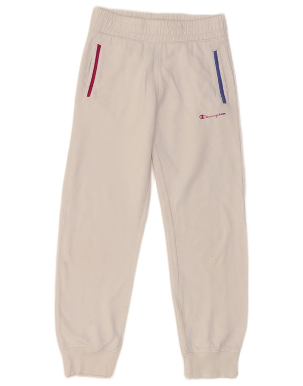 Champion Girls Tracksuit Trousers Joggers 9-10 Years Medium  White
