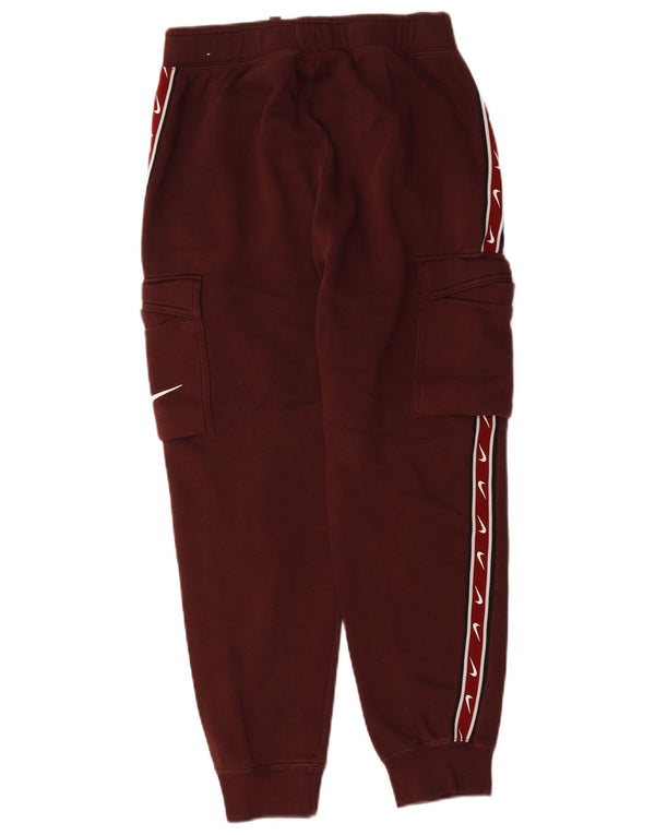 Nike Mens Graphic Tracksuit Trousers Joggers Small Burgundy Colourblock