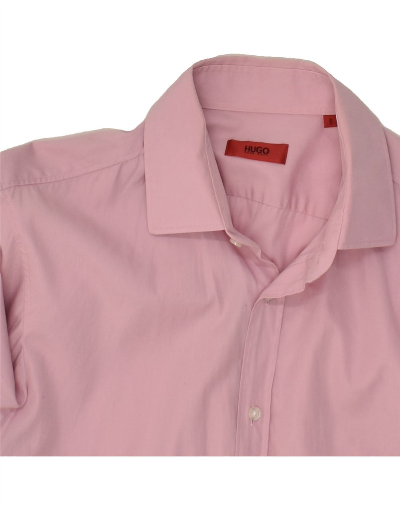 HUGO BOSS Mens Shirt Small Pink | Vintage Hugo Boss | Thrift | Second-Hand Hugo Boss | Used Clothing | Messina Hembry 