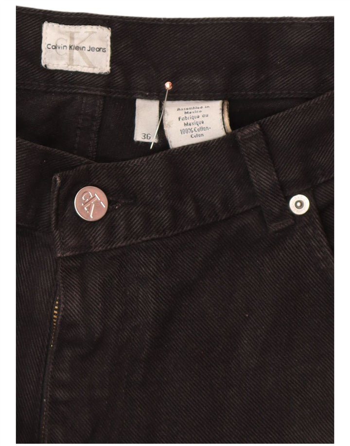 CALVIN KLEIN Womens Tapered Jeans W36 L34 Black Cotton