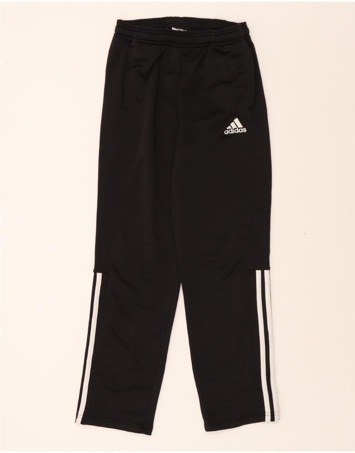 ADIDAS Girls Tracksuit Trousers 13-14 Years Black Polyester Vintage Adidas and Second-Hand Adidas from Messina Hembry 