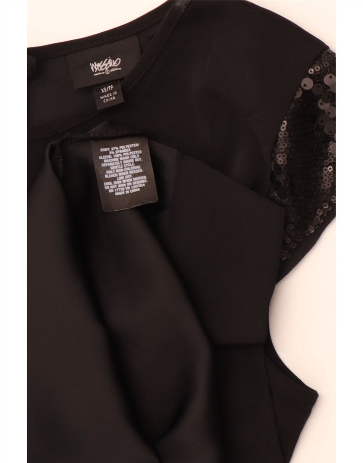 MOSSIMO Womens Shift Dress UK 6 XS Black Polyester