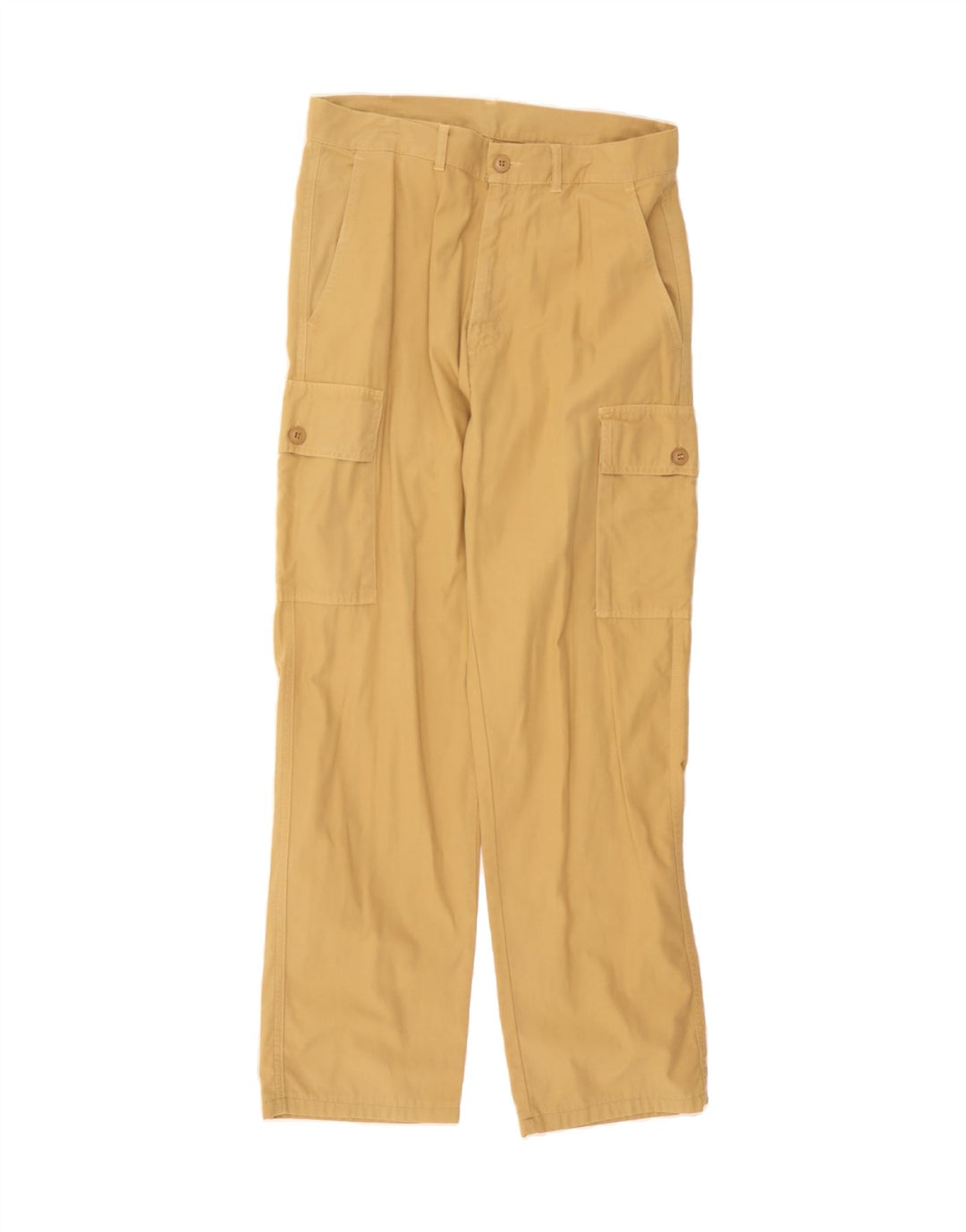 BENETTON Mens Pegged Cargo Trousers IT 48 Medium W32 L30 Yellow Cotton Vintage Benetton and Second-Hand Benetton from Messina Hembry 