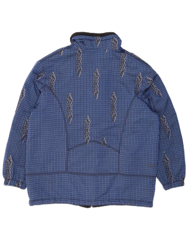 PROLINE Womens Windbreaker Jacket UK 18 XL Blue Houndstooth