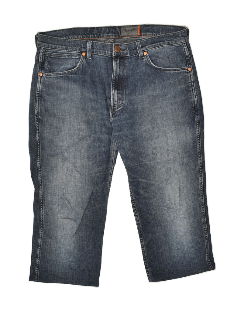 WRANGLER Mens Greensboro Capri Jeans W36 L20 Blue Cotton | Vintage Wrangler | Thrift | Second-Hand Wrangler | Used Clothing | Messina Hembry 