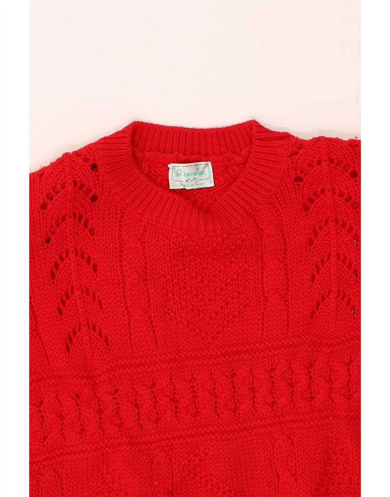 BENETTON Womens Crew Neck Jumper Sweater UK 16 Large Red | Vintage Benetton | Thrift | Second-Hand Benetton | Used Clothing | Messina Hembry 