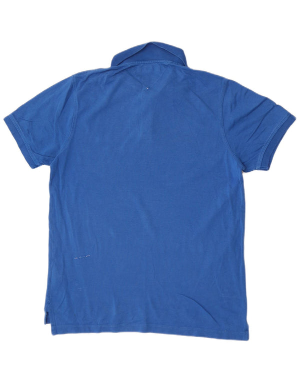 Tommy Hilfiger Mens Slim Fit Polo Shirt Large Blue Cotton