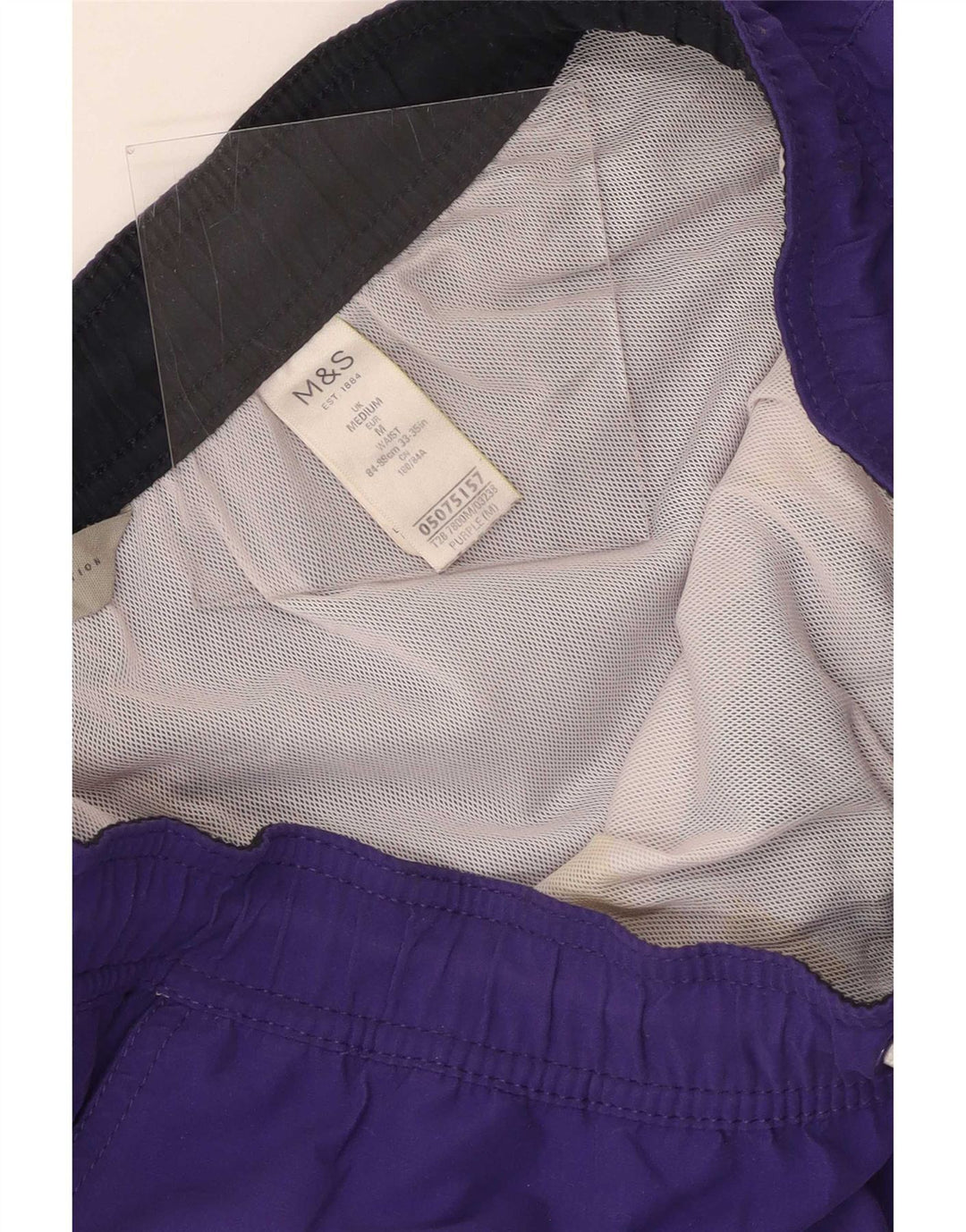 Marks & Spencer Mens Swimming Shorts Medium Purple Polyester