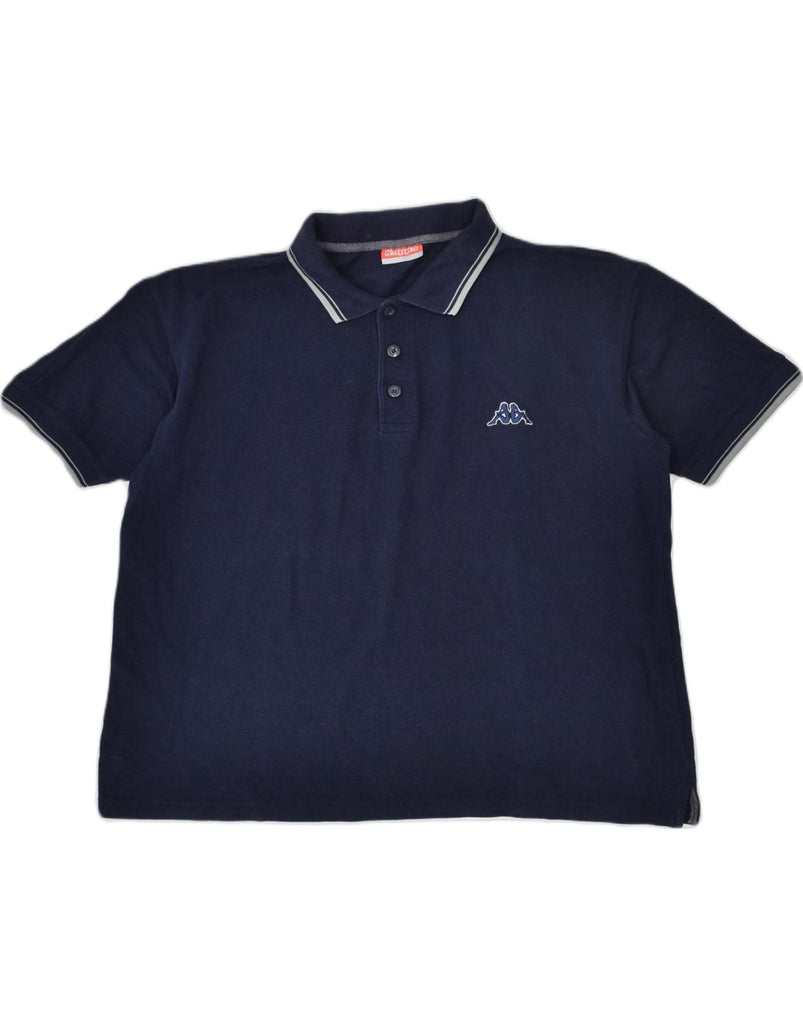 KAPPA Mens Polo Shirt Large Navy Blue Cotton | Vintage | Thrift | Second-Hand | Used Clothing | Messina Hembry 