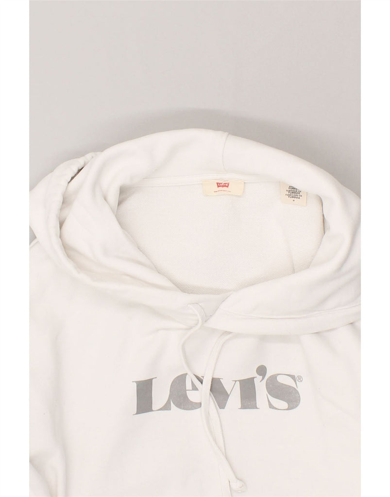 LEVI'S Mens Graphic Hoodie Jumper Medium White Cotton | Vintage Levi's | Thrift | Second-Hand Levi's | Used Clothing | Messina Hembry 