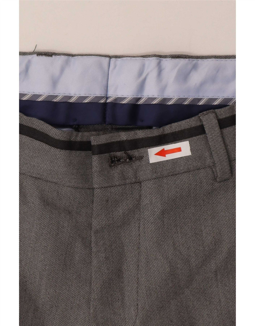 Zara Mens Slim Chino Trousers EU 38 Medium W30 L33 Grey Polyester