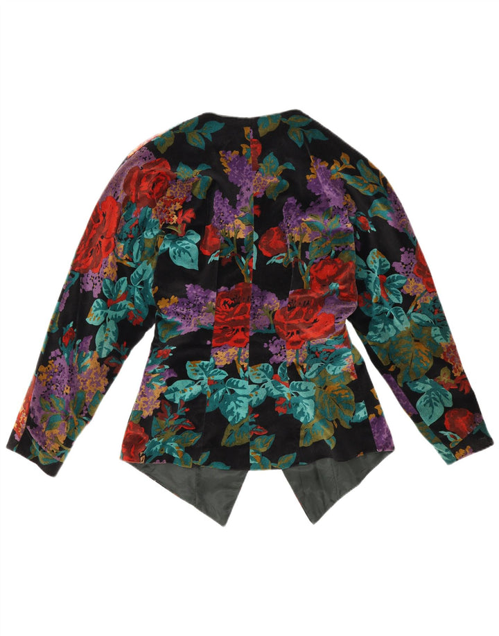 Vintage Womens Blazer Jacket UK 12 Medium Multicoloured Floral