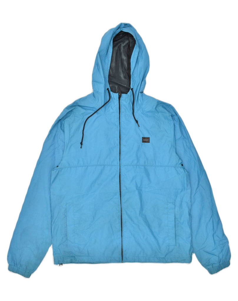 BILLABONG Mens Hooded Rain Jacket UK 42 XL Blue Polyester | Vintage Billabong | Thrift | Second-Hand Billabong | Used Clothing | Messina Hembry 
