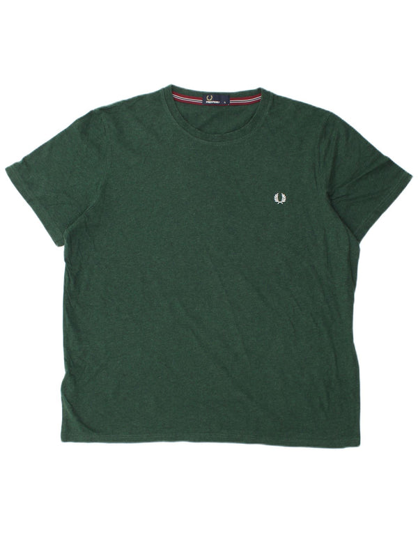 Fred Perry Mens T-Shirt Top XL Green Cotton