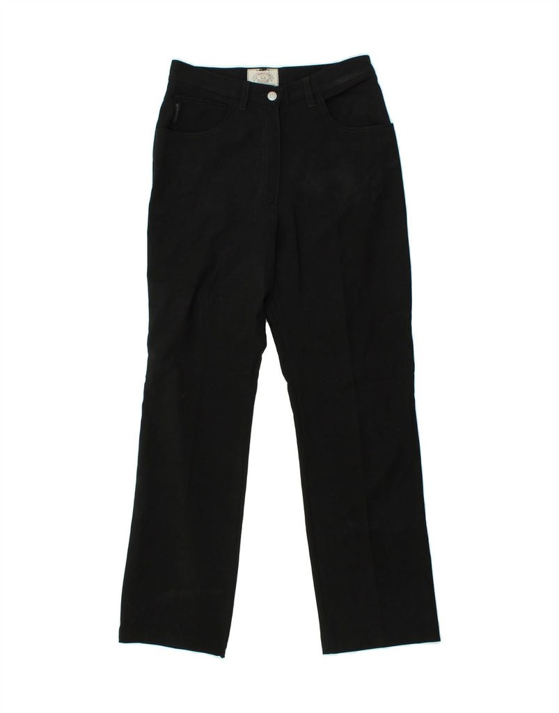 ARMANI Mens Straight Casual Trousers W30 L29 Black Polyester Vintage Armani and Second-Hand Armani from Messina Hembry 