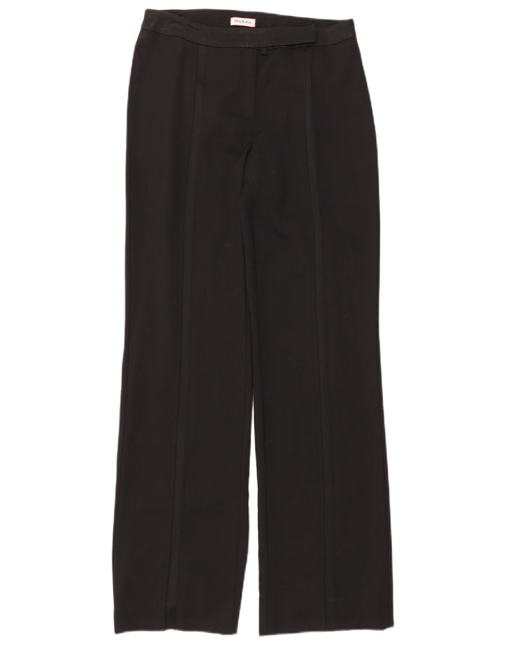 MAX & CO. Womens Classics Straight Suit Trousers UK 10 Small W28 L32 Black