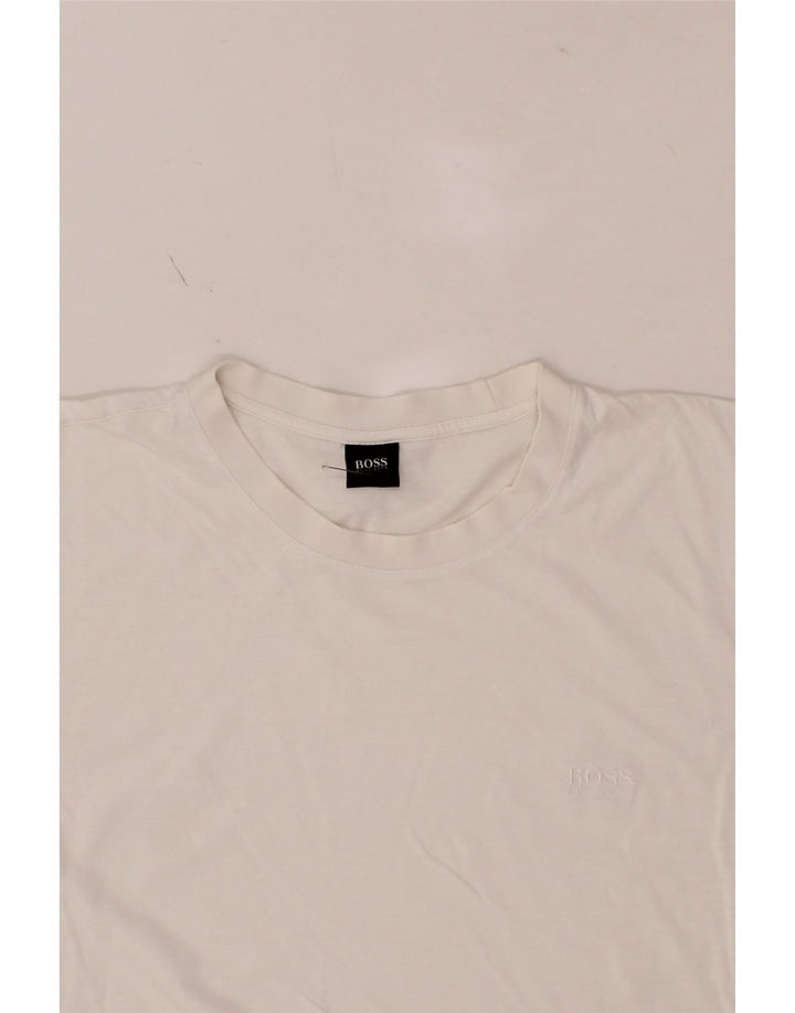 HUGO BOSS Mens T-Shirt Top XL White Vintage Hugo Boss and Second-Hand Hugo Boss from Messina Hembry 