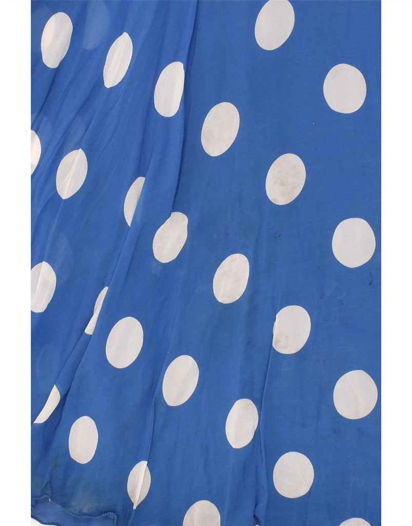 VINTAGE Womens A-Line Skirt W26 Small Blue Polka Dot Vintage Vintage and Second-Hand Vintage from Messina Hembry 