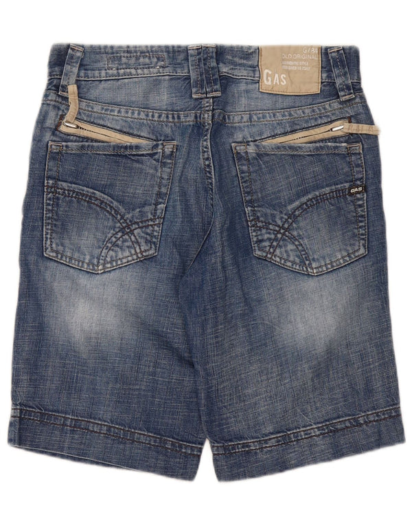 Gas Mens Denim Shorts W29 Small Blue Cotton