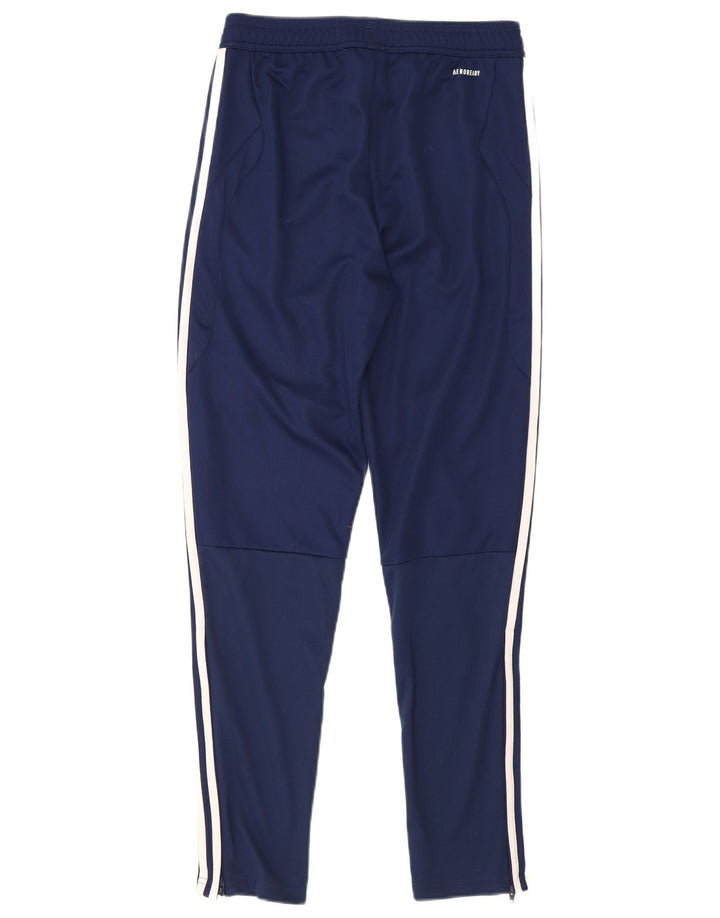 Adidas Boys Tracksuit Trousers 13-14 Years Navy Blue Polyester