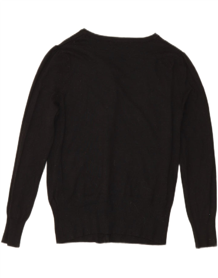 Marks & Spencer Womens Cardigan Sweater UK 10 Small Black Viscose