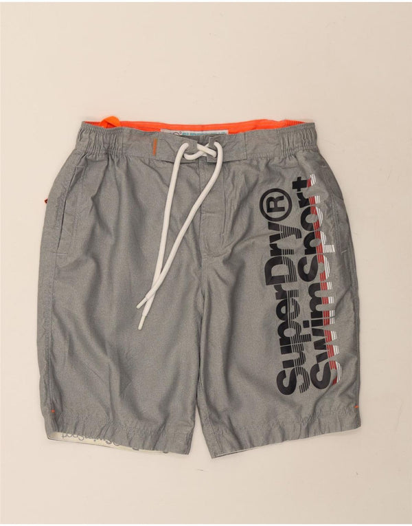 Superdry Mens Graphic Sport Shorts XL  Grey Polyester