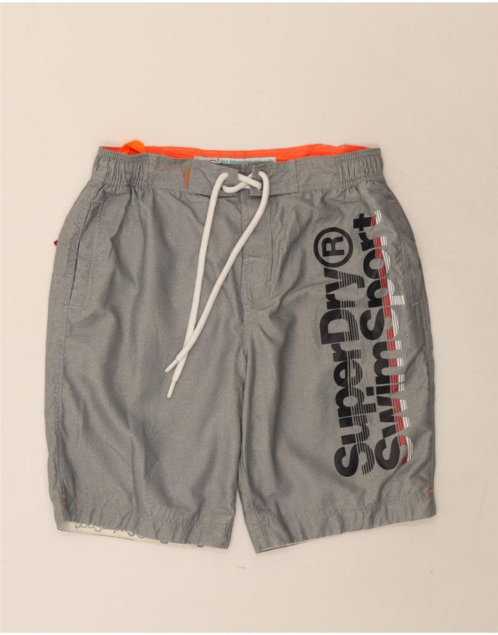Superdry Mens Graphic Sport Shorts XL  Grey Polyester