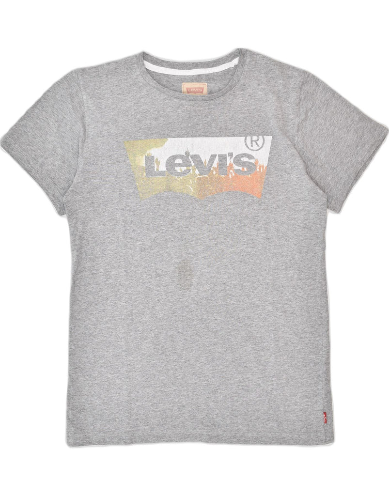 LEVI'S Boys Graphic T-Shirt Top 13-14 Years Grey Cotton | Vintage | Thrift | Second-Hand | Used Clothing | Messina Hembry 