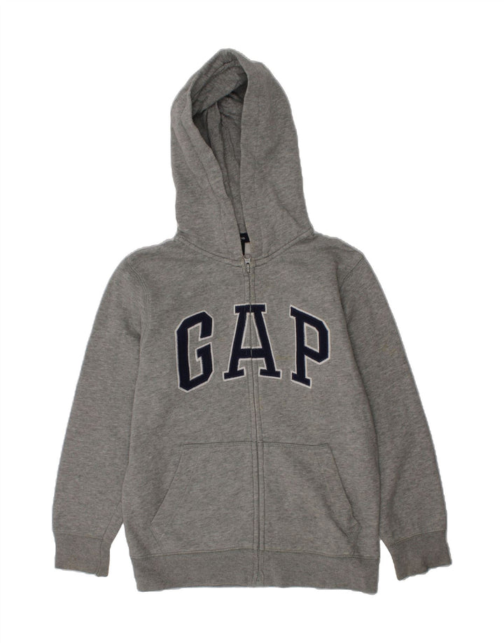 GAP Boys Graphic Zip Hoodie Sweater 8-9 Years Medium  Grey Cotton Classic Vintage Gap and Second-Hand Gap from Messina Hembry 
