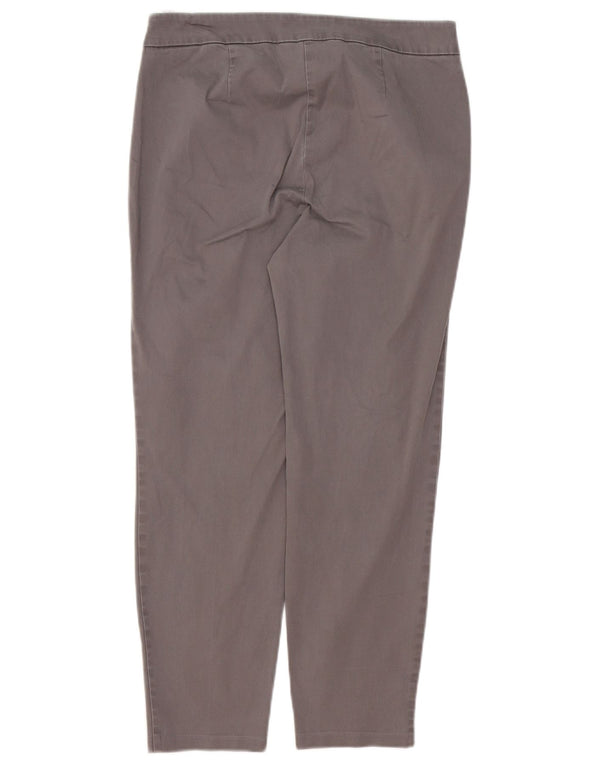 Marks & Spencer Womens Crop Slim Casual Trousers UK 10 Small W30 L25 Grey