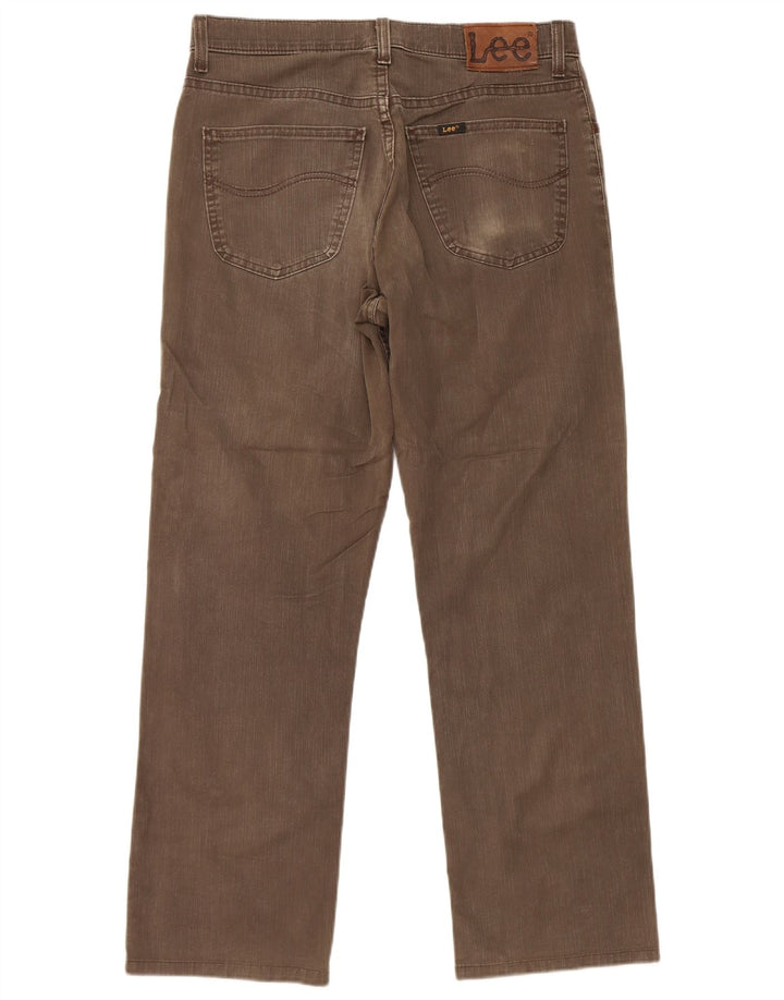 Lee Mens Straight Jeans W32 L29 Brown Cotton