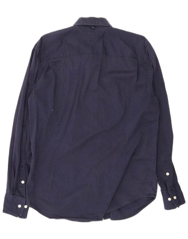 Tommy Hilfiger Mens Shirt XL Navy Blue Cotton