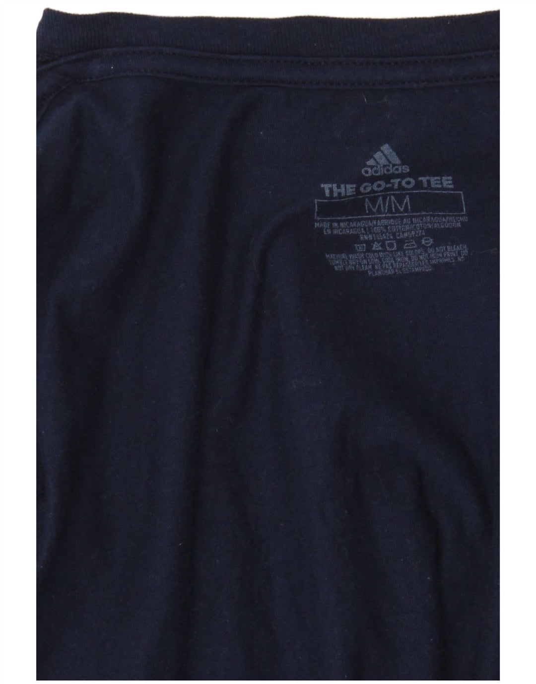 Adidas Womens Graphic T-Shirt Top UK 14 Medium Navy Blue