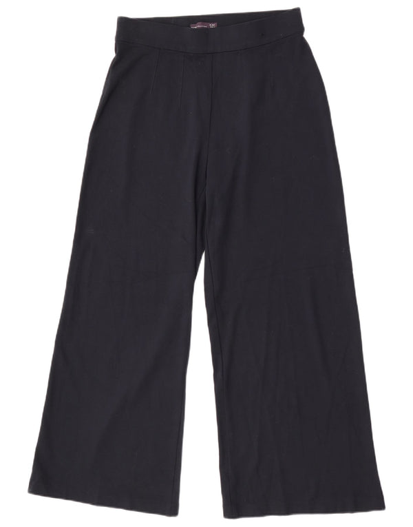 Marks & Spencer Womens Casual Trousers UK 10 Small W27 L27 Navy Blue