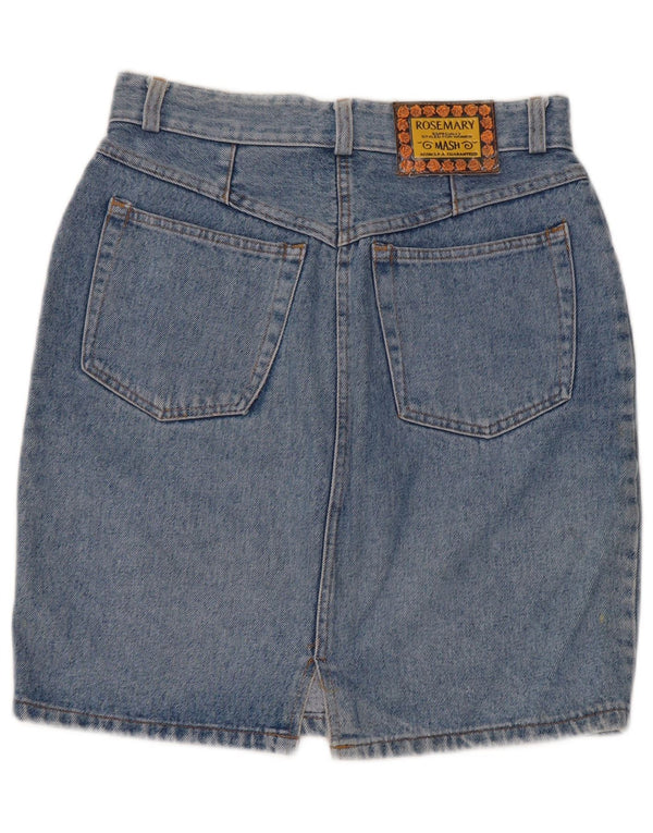 Mash Womens High Waist Denim Skirt IT 48 XL W34 Blue Cotton