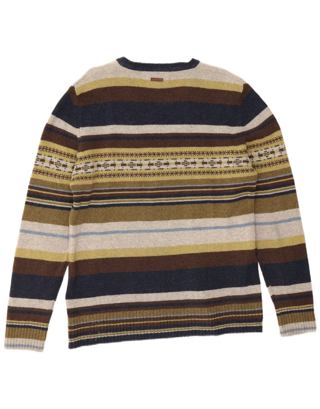 Marlboro Classics Mens V-Neck Jumper Sweater Medium Multicoloured Striped