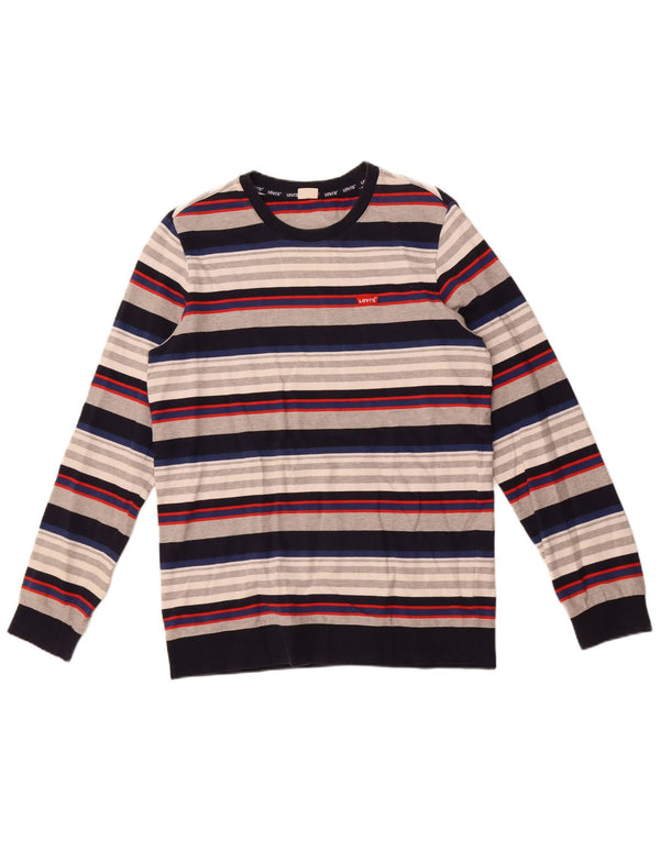 Levi's Mens Sweatshirt Jumper Small Multicoloured Striped