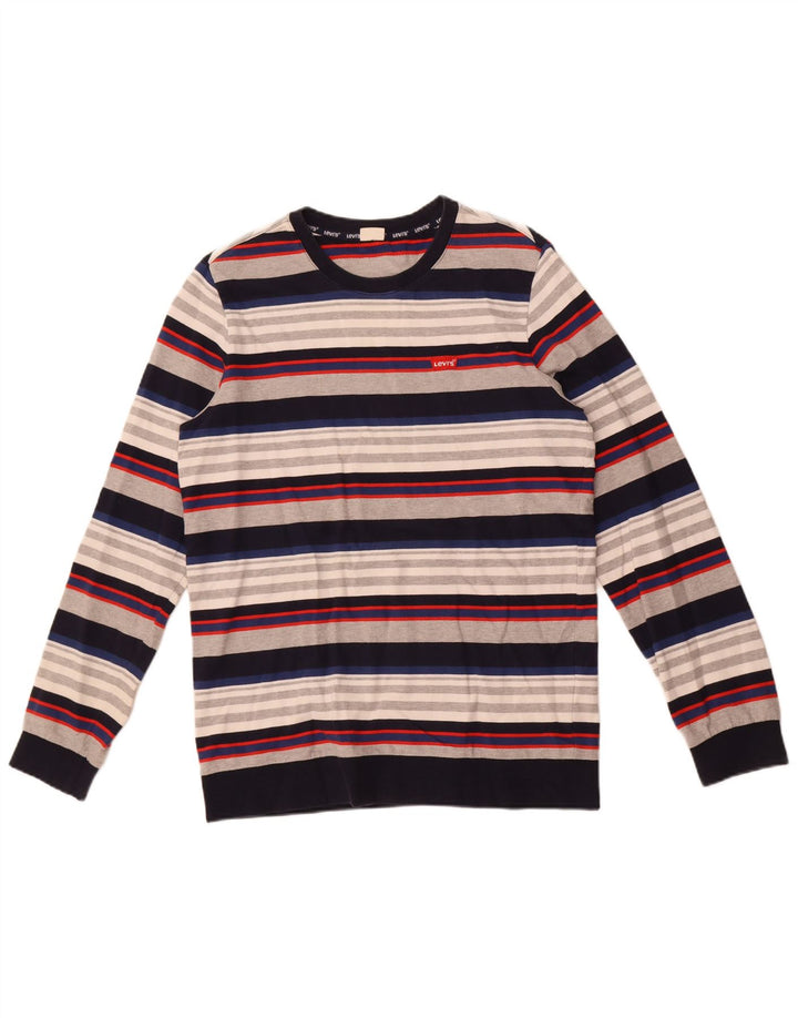 Levi's Mens Sweatshirt Jumper Small Multicoloured Striped