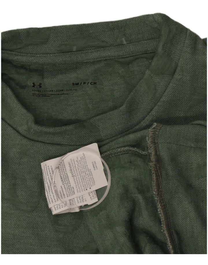 Under Armour Mens Graphic Loose Fit Sweatshirt Jumper Small Green Polyester