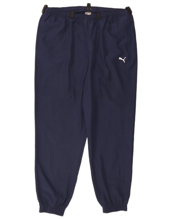 Puma Mens Tracksuit Trousers Joggers 2XL  Navy Blue Polyester