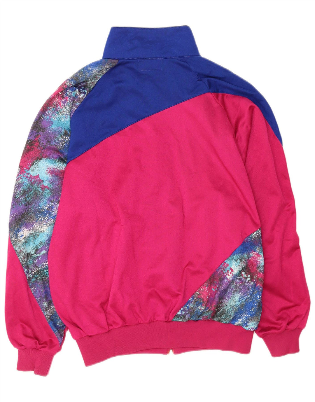 Asics Mens Tracksuit Top Jacket IT 48 Medium Pink Colourblock Polyester