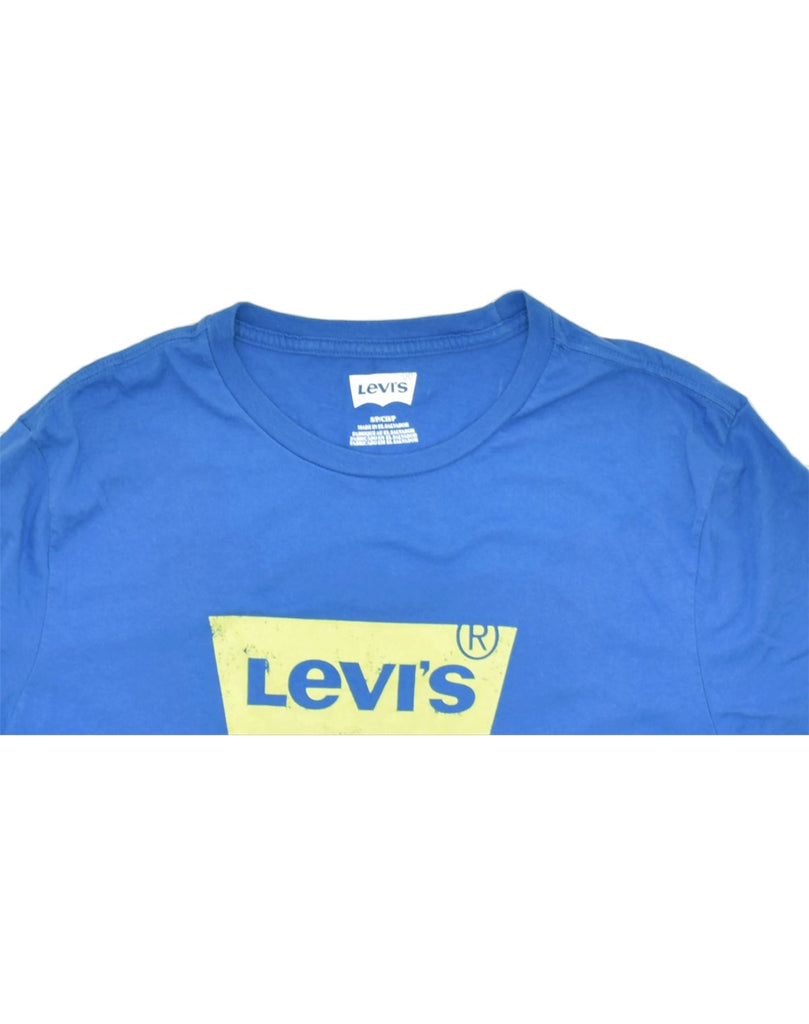 LEVI'S Mens Graphic T-Shirt Top Small Blue Cotton | Vintage | Thrift | Second-Hand | Used Clothing | Messina Hembry 