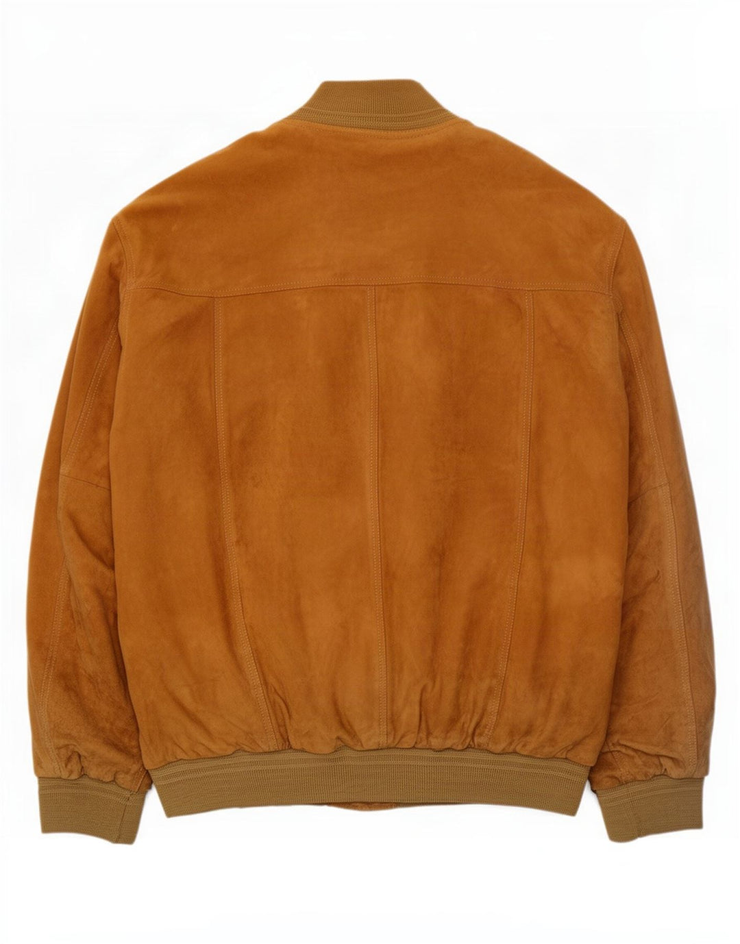 Vintage Mens Suede Bomber Jacket IT 62 6XL Brown Leather