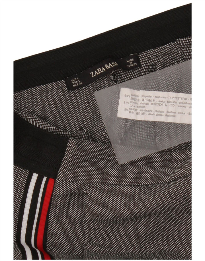 Zara Womens Straight Chino Trousers Large W30 L27 Grey Polyester