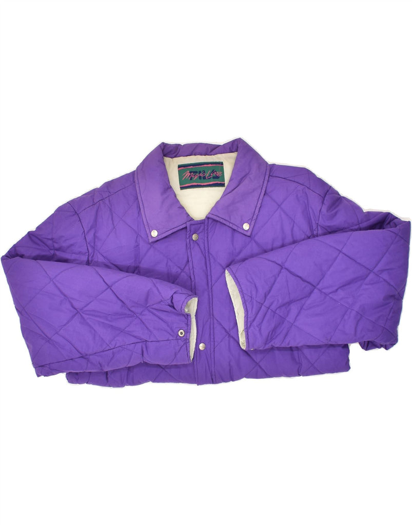 VINTAGE Mens Quilted Jacket UK 36 Small Purple Polyester | Vintage Vintage | Thrift | Second-Hand Vintage | Used Clothing | Messina Hembry 