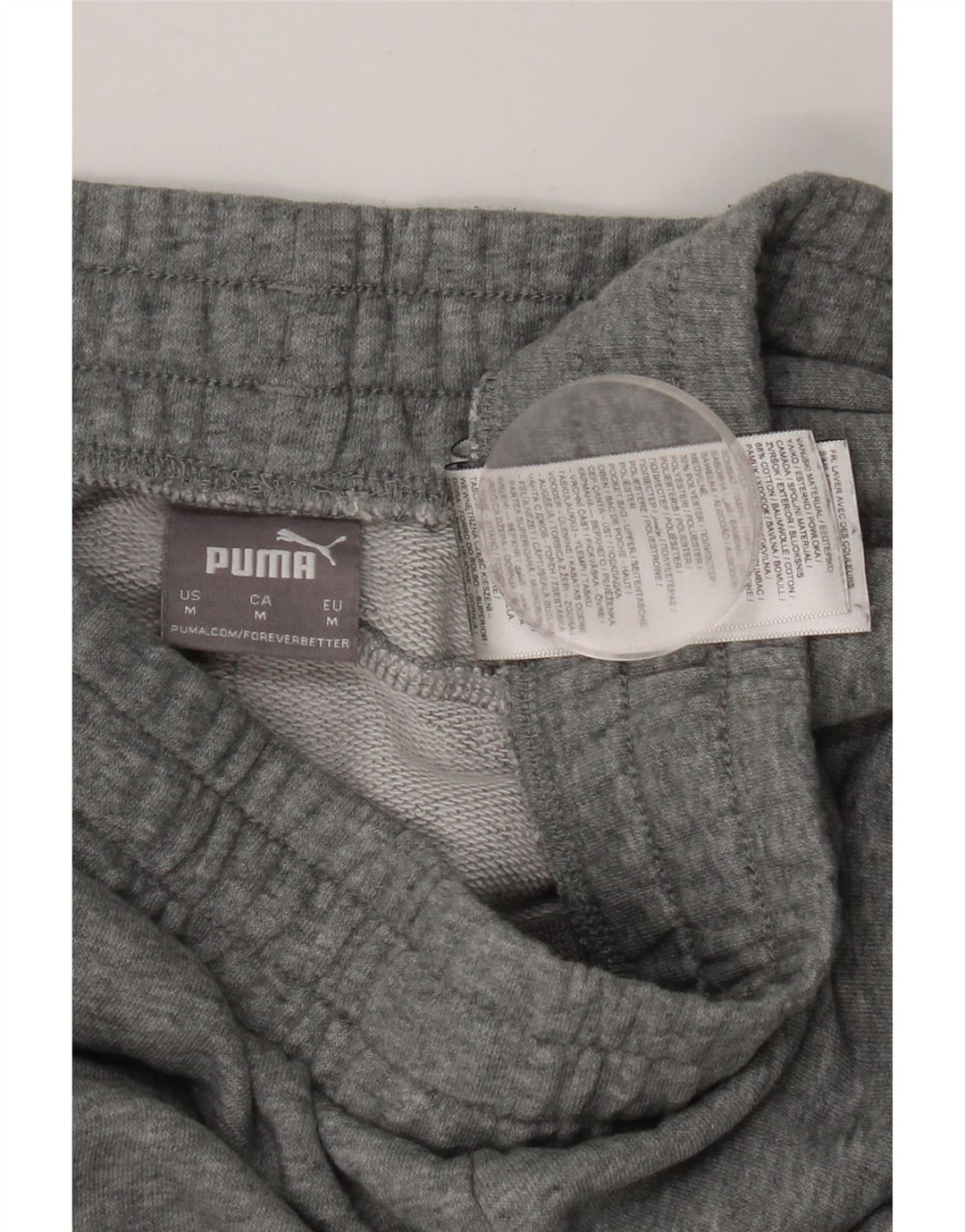 Puma Mens Graphic Sport Shorts Medium  Grey Flecked Cotton